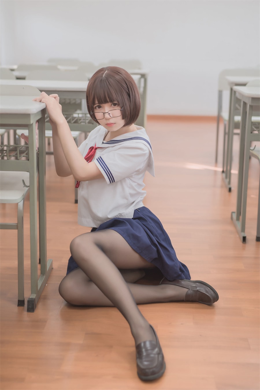 图片[5]-白金saki：卖萌界的翘楚，水手服造型让你爱不释手！-女主档案